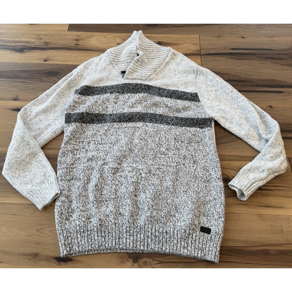 Outpost Makers Shawl‎ Collar Sweater Sz XL Gray Toggle Pullover Knit Fisherman